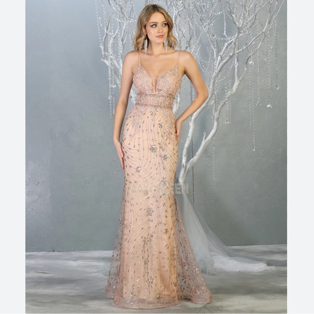 Glitter Embellished Mermaid Formal Dress